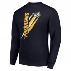 Nashville Predators Starter Navy Color Scratch Pullover Sweatshirt