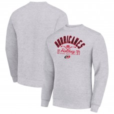 Carolina Hurricanes Starter Heather Gray Stick And Puck Logo Fleece Pullover Sweatshirt Carolina Hurricanes Starter Heather Gray Stick And Puck Logo Fleece Pullover Sweatshirt