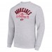 Carolina Hurricanes Starter Heather Gray Stick And Puck Logo Fleece Pullover Sweatshirt