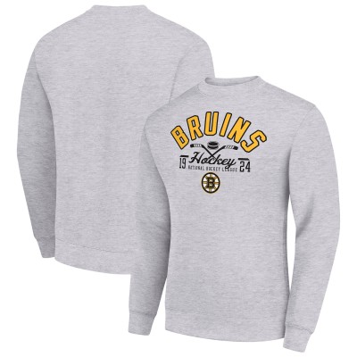 Кофта Boston Bruins Starter Heather Gray Stick And Logo Fleece