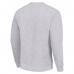 Calgary Flames Starter Heather Gray Stick And Puck Logo Fleece Pullover Sweatshirt