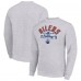 Кофта Edmonton Oilers Starter Heather Gray Stick And Puck Logo Fleece