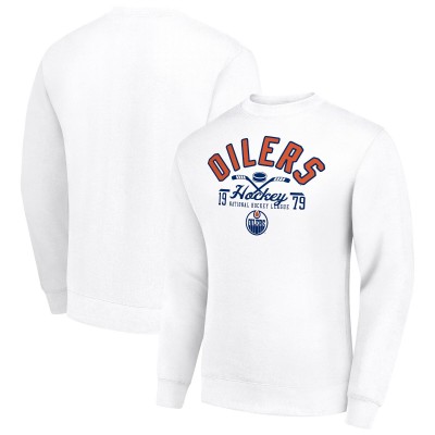 Кофта Edmonton Oilers Starter White Stick And Puck Logo Fleece