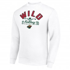 Кофта Minnesota Wild Starter White Stick And Puck Logo Fleece
