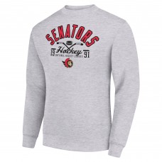 Шайба Кофта Ottawa Senators Starter Stick And Logo Fleece - Heather Gray