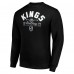 Los Angeles Kings Starter Black Stick And Puck Logo Fleece Pullover Sweatshirt