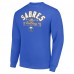 Buffalo Sabres Starter Royal Stick And Puck Logo Fleece Pullover Sweatshirt