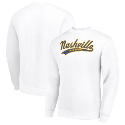 Nashville Predators Starter White Tailsweep City Pullover Sweatshirt