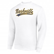 Nashville Predators Starter White Tailsweep City Pullover Sweatshirt