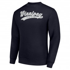 Winnipeg Jets Starter Tailsweep City Pullover Sweatshirt - Navy
