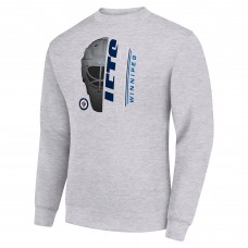 Кофта Winnipeg Jets Starter Heather Gray Half Helmet Team Logo