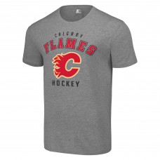 Calgary Flames Starter Heather Gray Logo T-Shirt