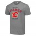 Calgary Flames Starter Heather Gray Logo T-Shirt