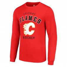 Calgary Flames Starter Red Logo Long Sleeve T-Shirt