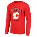 Calgary Flames Starter Red Logo Long Sleeve T-Shirt