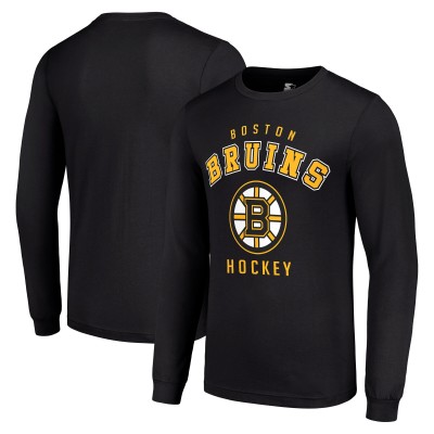 Футболка с длинным рукавом Boston Bruins Starter Black Logo
