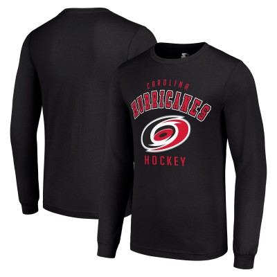 Carolina Hurricanes Starter Black Logo Long Sleeve T-Shirt