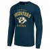 Nashville Predators Starter Navy Logo Long Sleeve T-Shirt