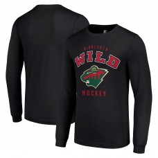 Футболка с длинным рукавом Minnesota Wild Starter Black Logo
