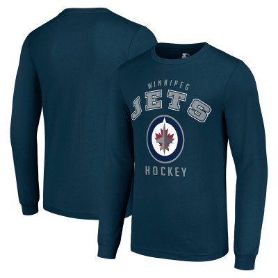 Футболка с длинным рукавом Winnipeg Jets Starter Logo - Navy