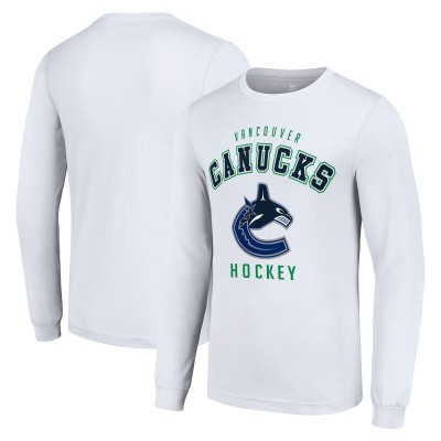 Vancouver Canucks Starter White Logo Long Sleeve T-Shirt