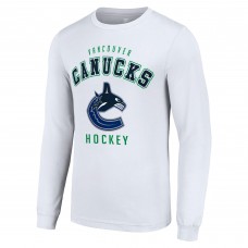Vancouver Canucks Starter White Logo Long Sleeve T-Shirt