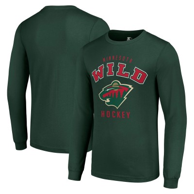Футболка с длинным рукавом Minnesota Wild Starter Military Green Logo