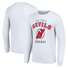 Футболка с длинным рукавом New Jersey Devils Starter Logo - White