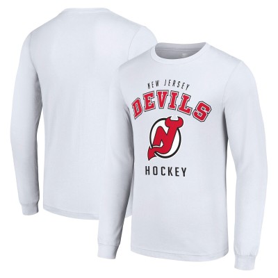 Футболка с длинным рукавом New Jersey Devils Starter Logo - White