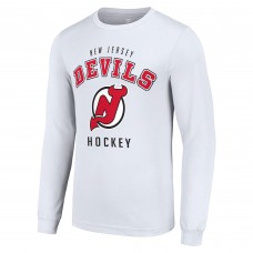 Футболка с длинным рукавом New Jersey Devils Starter Logo - White