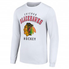 Футболка с длинным рукавом Chicago Blackhawks Starter Logo - White