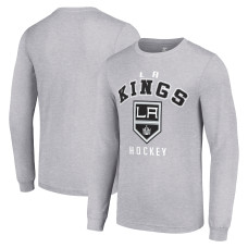 Los Angeles Kings Starter Heather Gray Logo Long Sleeve T-Shirt