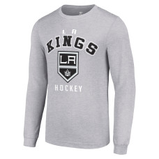 Los Angeles Kings Starter Heather Gray Logo Long Sleeve T-Shirt