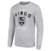 Los Angeles Kings Starter Heather Gray Logo Long Sleeve T-Shirt