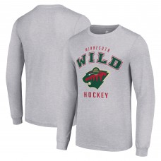 Футболка с длинным рукавом Minnesota Wild Starter Heather Gray Logo