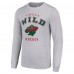 Футболка с длинным рукавом Minnesota Wild Starter Heather Gray Logo