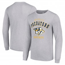 Nashville Predators Starter Heather Gray Logo Long Sleeve T-Shirt