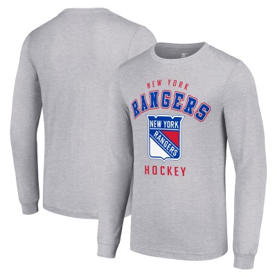 Футболка с длинным рукавом New York Rangers Starter Logo - Heather Gray