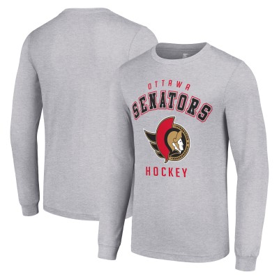 Футболка с длинным рукавом Ottawa Senators Starter Logo - Heather Gray