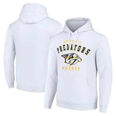 Nashville Predators Starter White Logo Pullover Hoodie