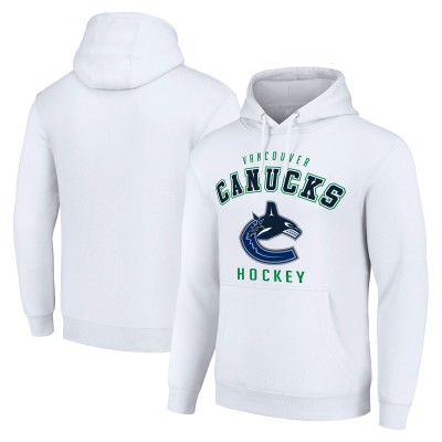 Vancouver Canucks Starter White Logo Pullover Hoodie