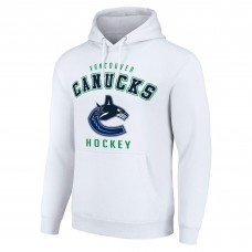 Vancouver Canucks Starter White Logo Pullover Hoodie