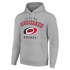 Carolina Hurricanes Starter Heather Gray Logo Pullover Hoodie Carolina Hurricanes Starter Heather Gray Logo Pullover Hoodie