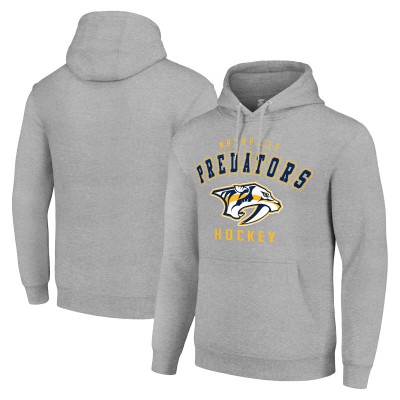 Nashville Predators Starter Heather Gray Logo Pullover Hoodie