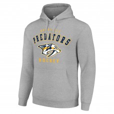 Nashville Predators Starter Heather Gray Logo Pullover Hoodie
