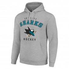 Толстовка San Jose Sharks Starter Logo - Heather Gray Толстовка San Jose Sharks Starter Logo - Heather Gray