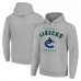 Vancouver Canucks Starter Heather Gray Logo Pullover Hoodie