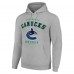 Vancouver Canucks Starter Heather Gray Logo Pullover Hoodie