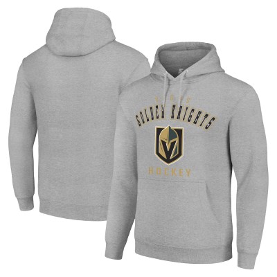 Vegas Golden Knights Starter Heather Gray Logo Pullover Hoodie