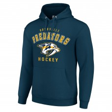 Nashville Predators Starter Navy Logo Pullover Hoodie